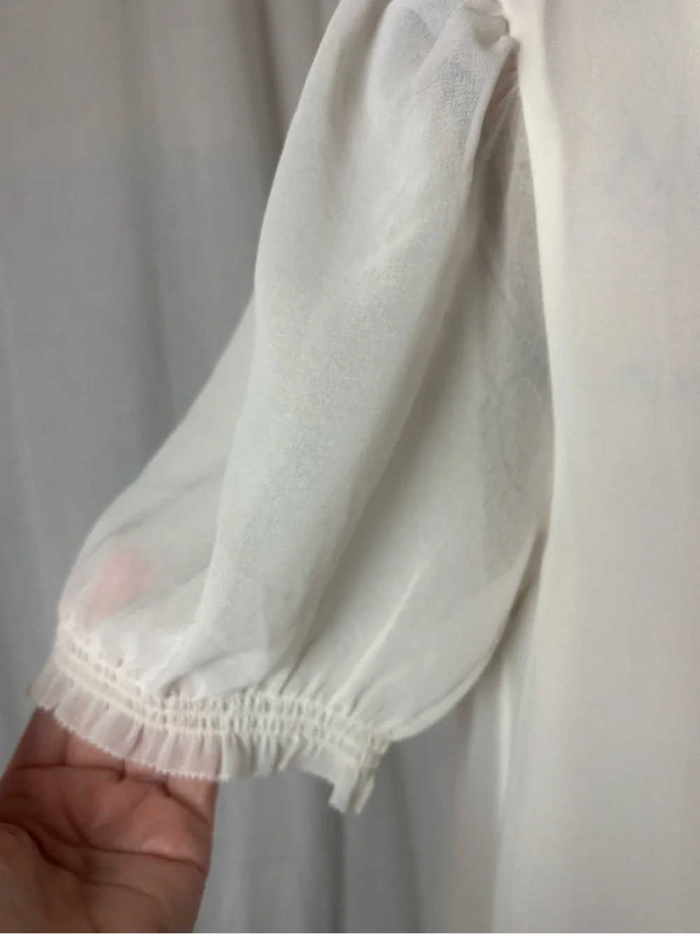 Aritzia Wilfred Walden Dress Tiered Chiffon Flowy Ruffle Hem Mini White Sz M
